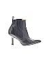 Chanel 100% Leather Gray Black Vintage Ankle Boots Size EU 38 1/2 - photo 1