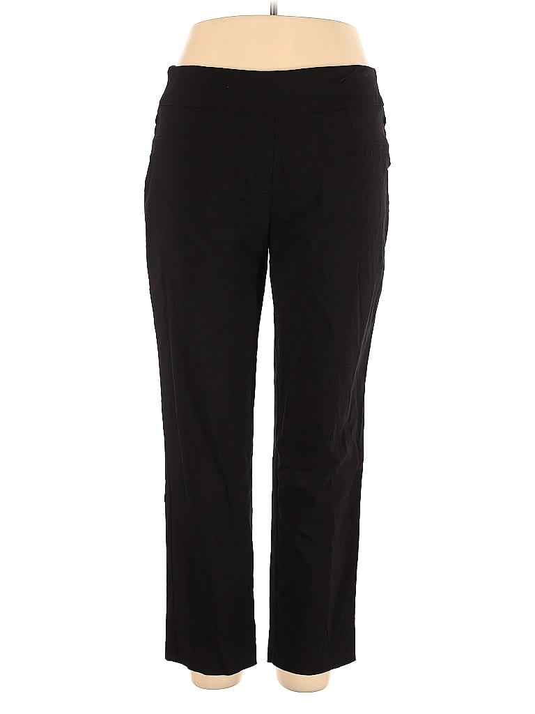 Ruby Rd. Solid Black Casual Pants Size 16 - photo 1