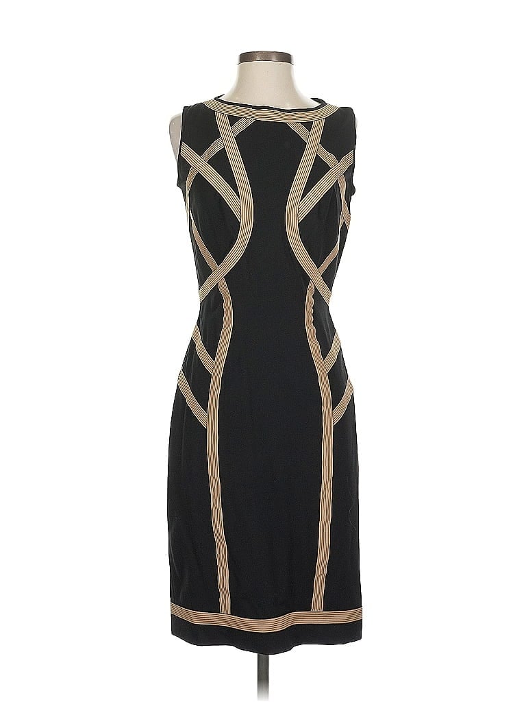 Tadashi Shoji Graphic Black Cocktail Dress Size S - photo 1