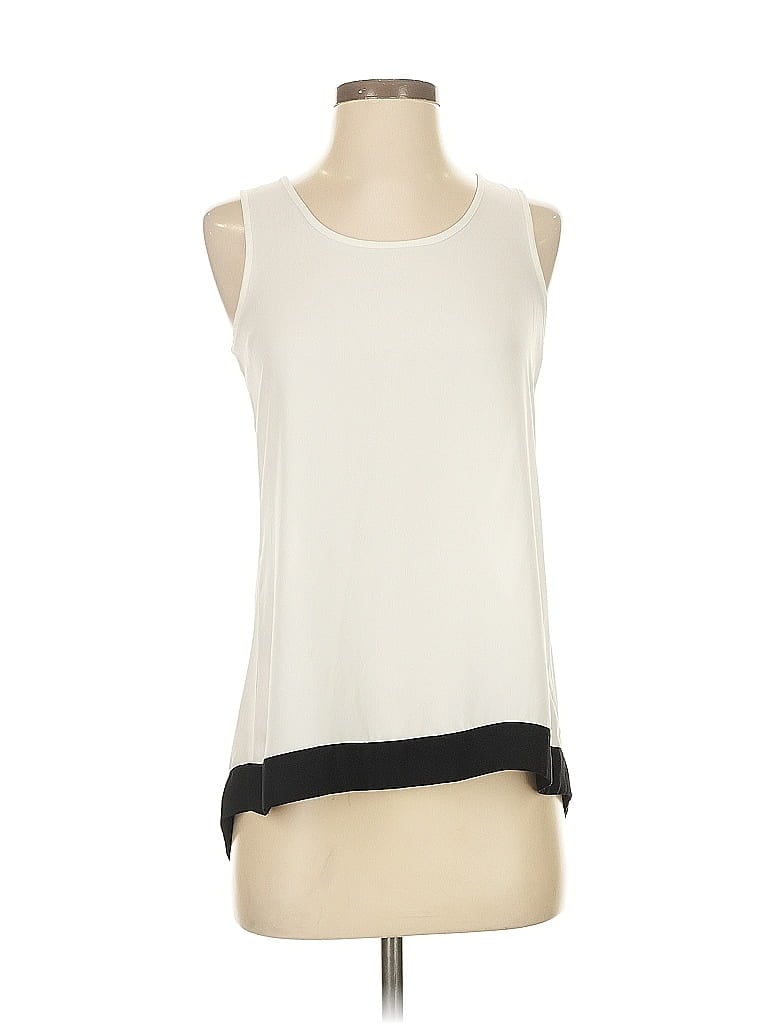 Pre-owned Express Sleeveless Blouse In White