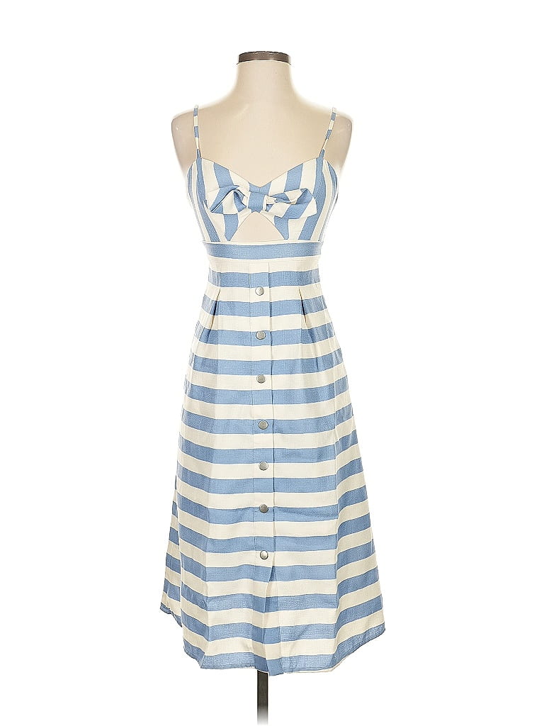 Lovers + Friends Stripes Blue Casual Dress Size XS - photo 1