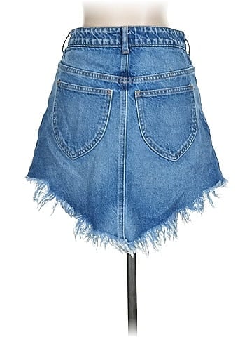 We the Free Denim Skirt (view 2)