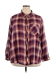 Terra & Sky 3/4 Sleeve Button Down Shirt