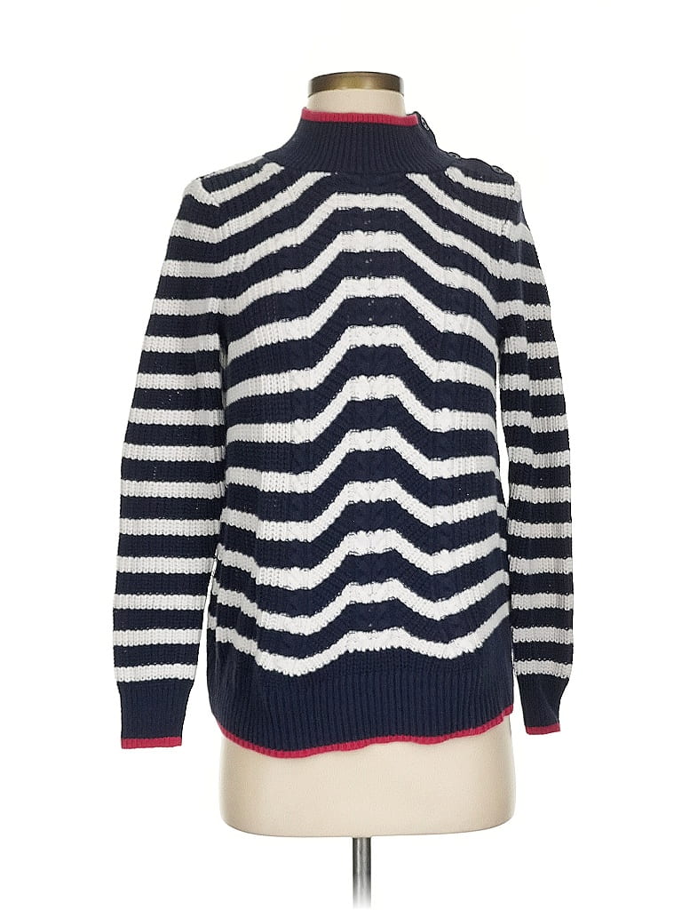 Pre-owned Ann Taylor Loft Turtleneck Sweater In Blue