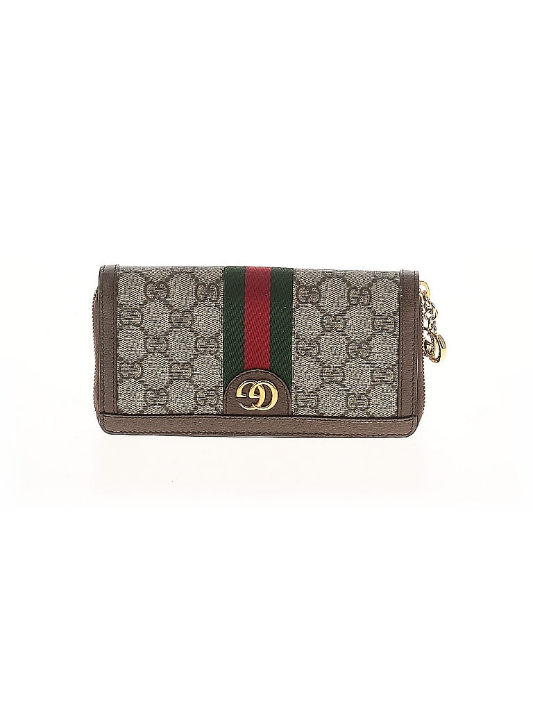 Gucci Gray Brown GG Supreme Ophidia Wallet One size - photo 1