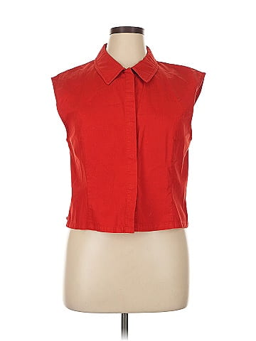 Zara Sleeveless Button-Down Shirt (view 1)