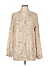 Violet & Claire 100% Polyester Tan Long Sleeve Blouse Size L - photo 1