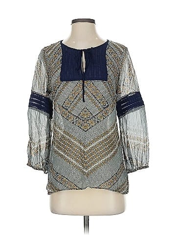 GUESS by Marciano 3/4 Sleeve Silk Top (view 1)