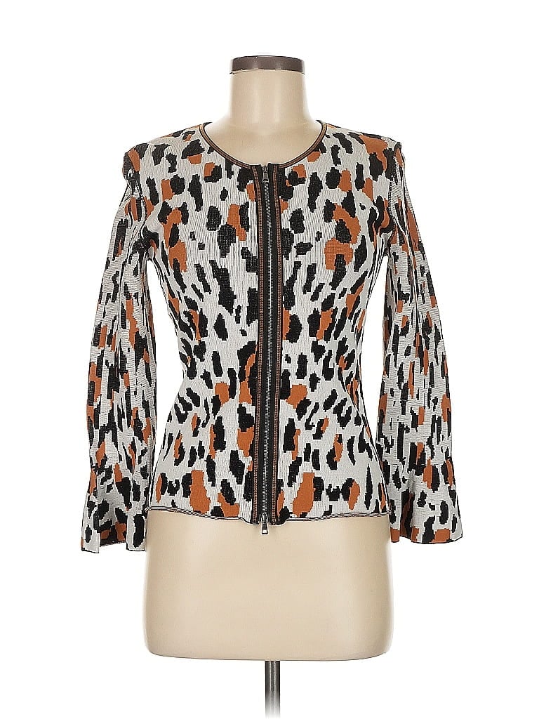 Pre-owned Marc Cain Cardigan Sweater In Silver