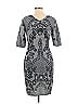 Baraschi 100% Polyester Paisley Gray Cocktail Dress Size 6 - photo 2
