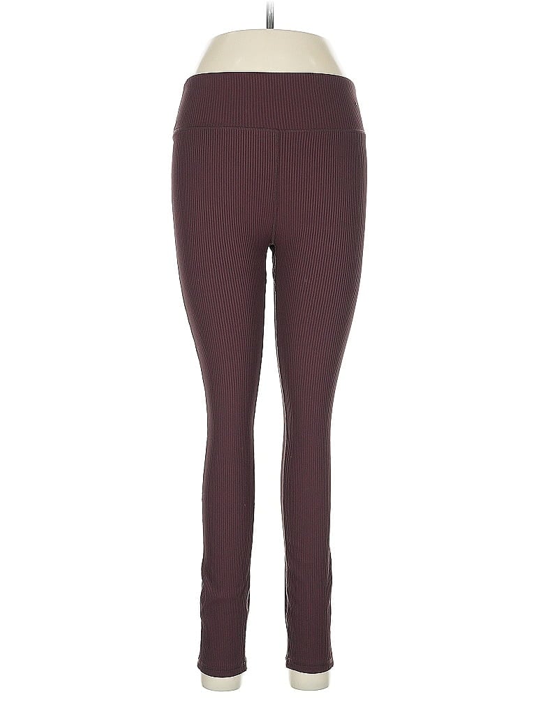 Pre-owned Forever 21 Active Pants In Burgundy