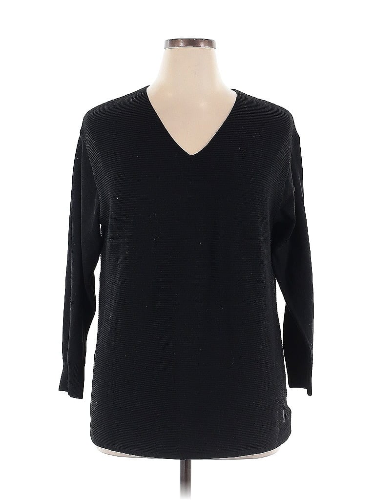Pre-owned Ella Moss Pullover Sweater In Black