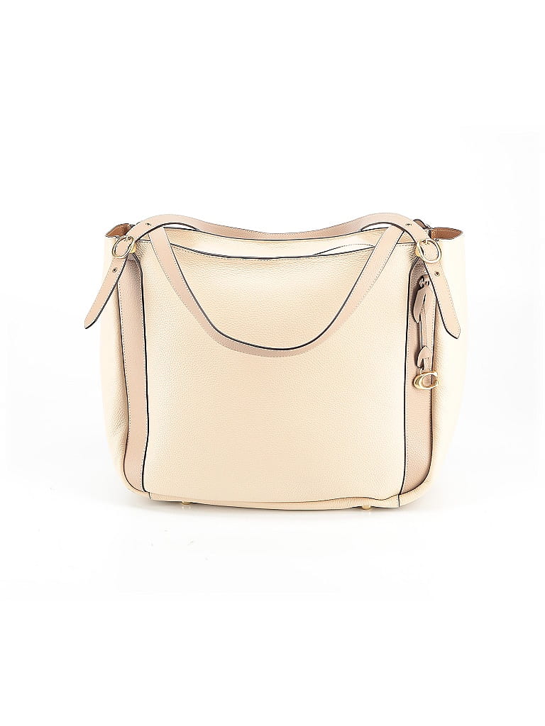 Coach 100% Leather Solid Ivory Leather Shoulder Bag One size - photo 1