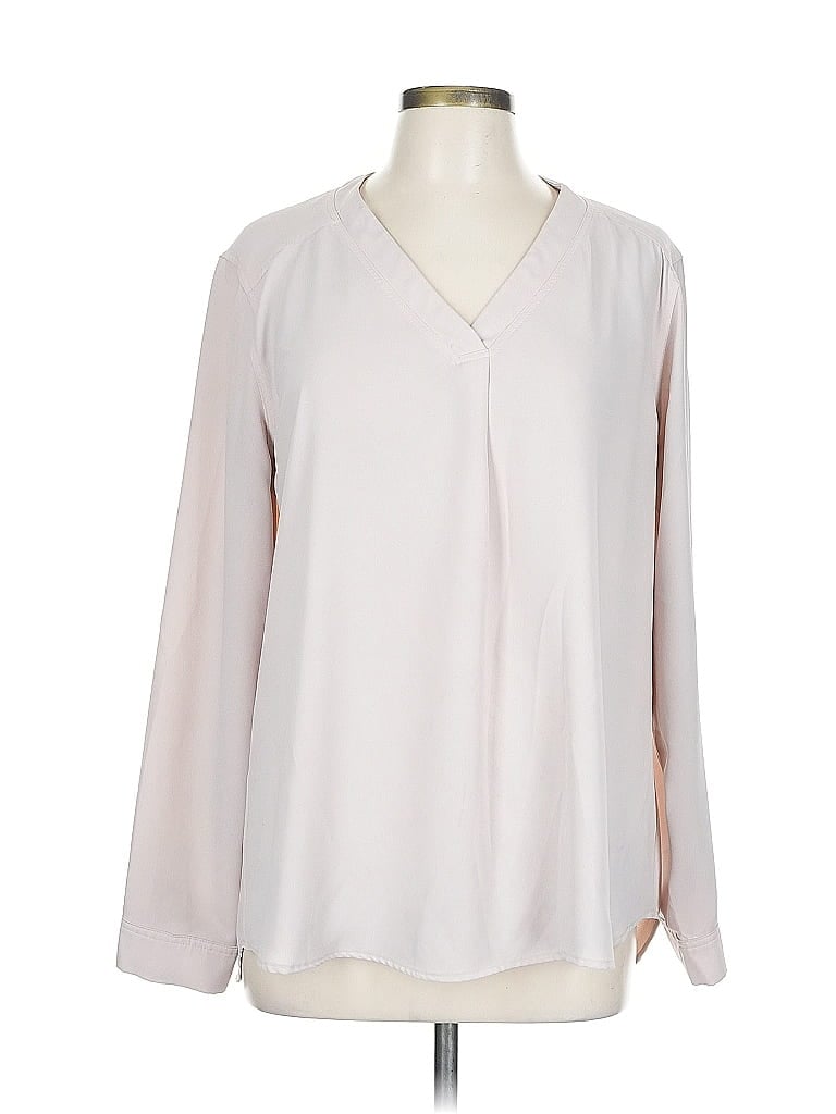 Pre-owned Nine West Long Sleeve Blouse In Pink