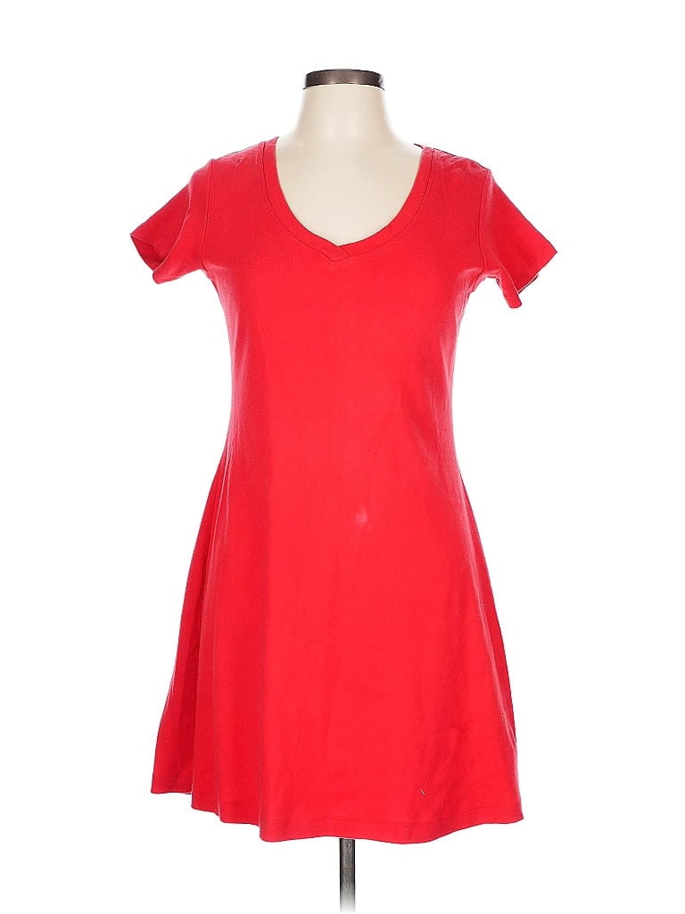 Moda International 100% Cotton Red Casual Dress Size L - photo 1