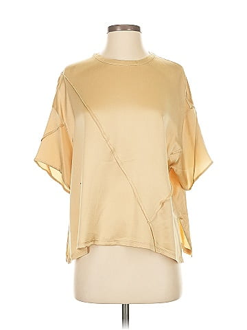 Vince. Short Sleeve Silk Top (view 1)