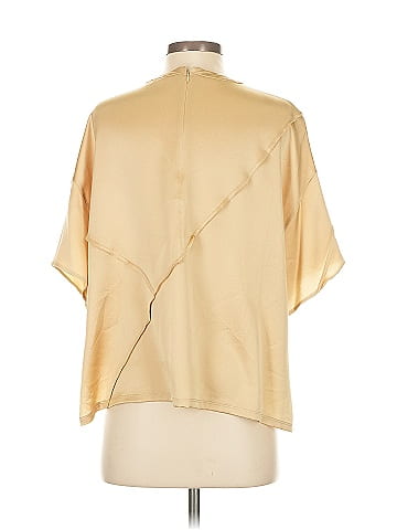 Vince. Short Sleeve Silk Top (view 2)