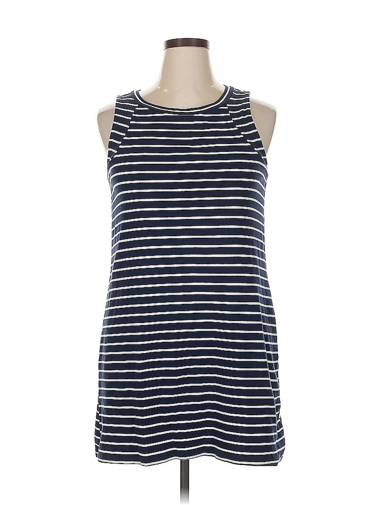 August Silk 100% Cotton Blue Sleeveless T-Shirt Size XL - photo 1