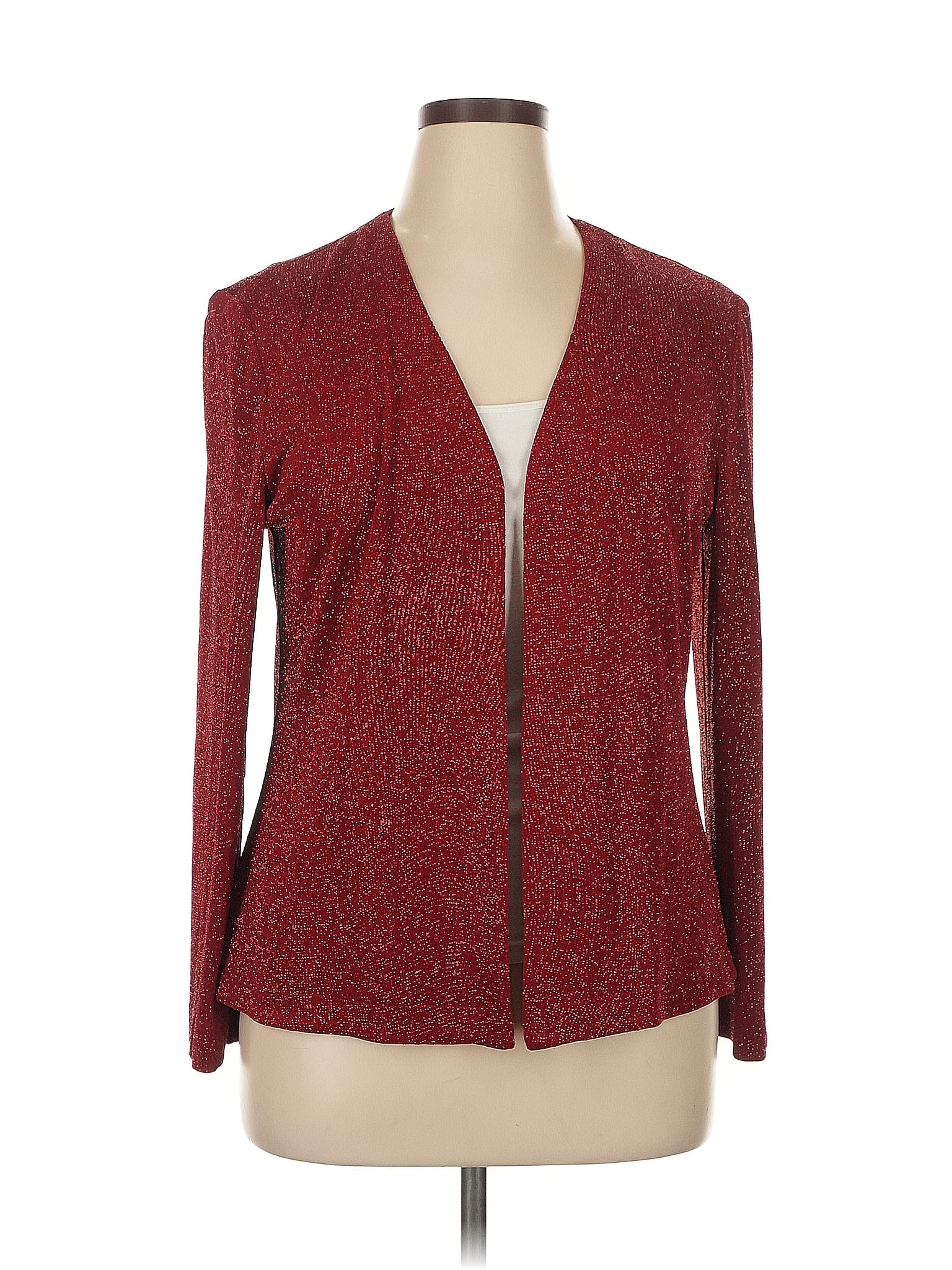 Alex Evenings 100% Polyester Red Blazer Size 16