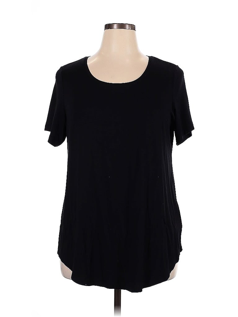 JM Collection Black Short Sleeve T-Shirt Size 0X - photo 1