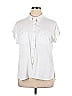 Rose + Olive 100% Rayon White Short Sleeve Blouse Size XL - photo 1