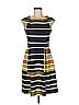 En Focus Studio 100% Polyester Stripes Gray Casual Dress Size 6 - photo 1