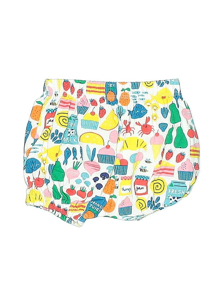 Baby Boden 100% Cotton Print White Board Shorts Size 3-6 mo - photo 1