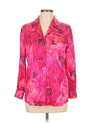 St. John Long Sleeve Silk Top