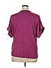DR2 100% Polyester Purple Short Sleeve Blouse Size XL - photo 2