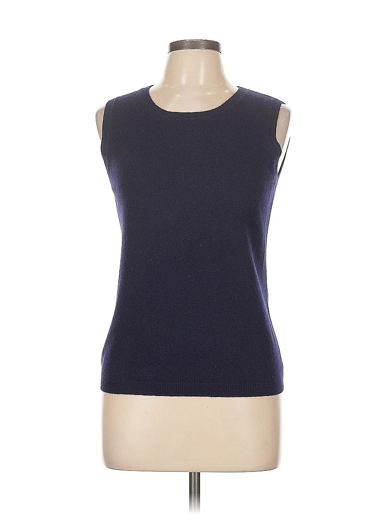 C by Bloomingdales 100% Cashmere Blue Pullover Sweater Size L - photo 1
