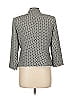 Jones Studio 100% Polyester Polka Dots Black Silver Blazer Size 10 - photo 2
