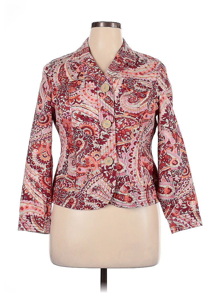 COLDWATER CREEK Pre-owned Blazer Jacket In Red