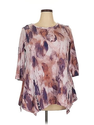 LOGO by Lori Goldstein 3/4 Sleeve Blouse (view 1)