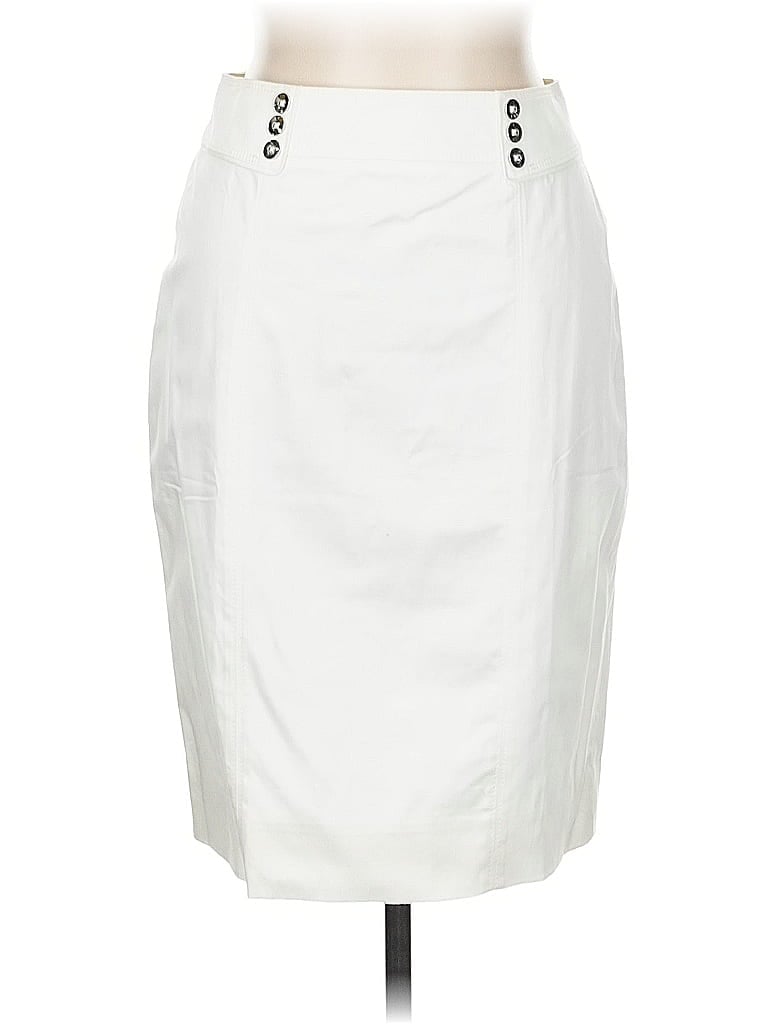 Pre-owned White House Black Market Formal Skirt In White