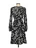 London Times 100% Polyester Print Gray Black Casual Dress Size 0 - photo 2