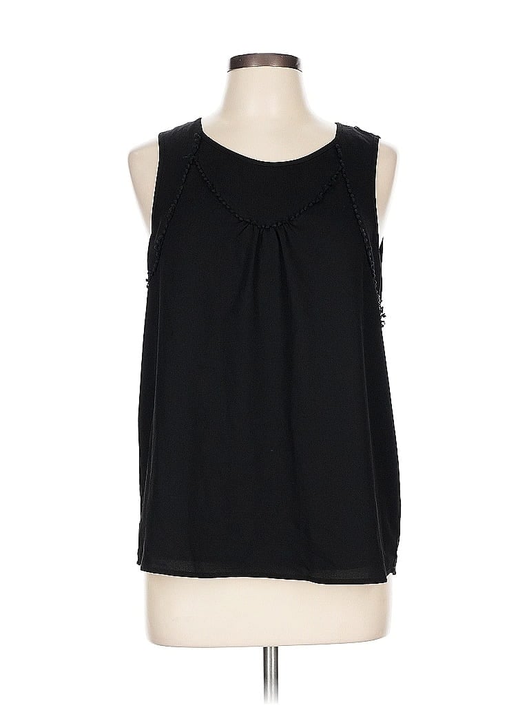Pre-owned Cooper & Ella Sleeveless Blouse In Black