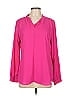 Violet & Claire 100% Polyester Pink Long Sleeve Blouse Size L - photo 1