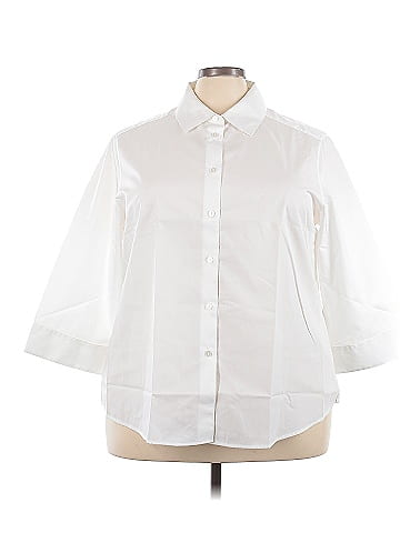 Foxcroft 3/4 Sleeve Button-Down Shirt (view 1)