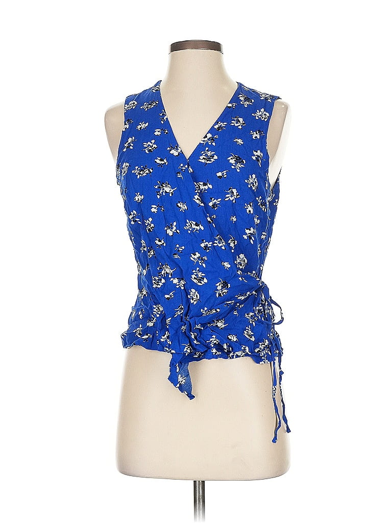 Pre-owned 1.state Sleeveless Blouse In Blue