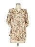 Ruby Rd. Tan Short Sleeve Blouse Size M - photo 1