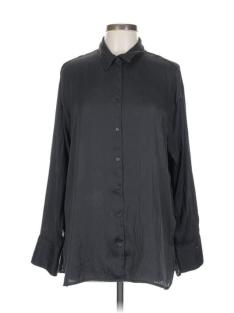 Pre-owned Old Navy Long Sleeve Blouse In Black