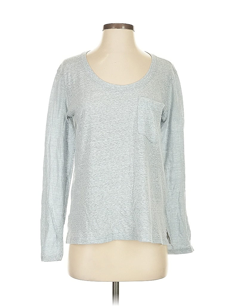 Click to view more detailed imagery on our partner's website Pre-owned Abercrombie & Fitch Long Sleeve Top Gray Scoop Neck Tops