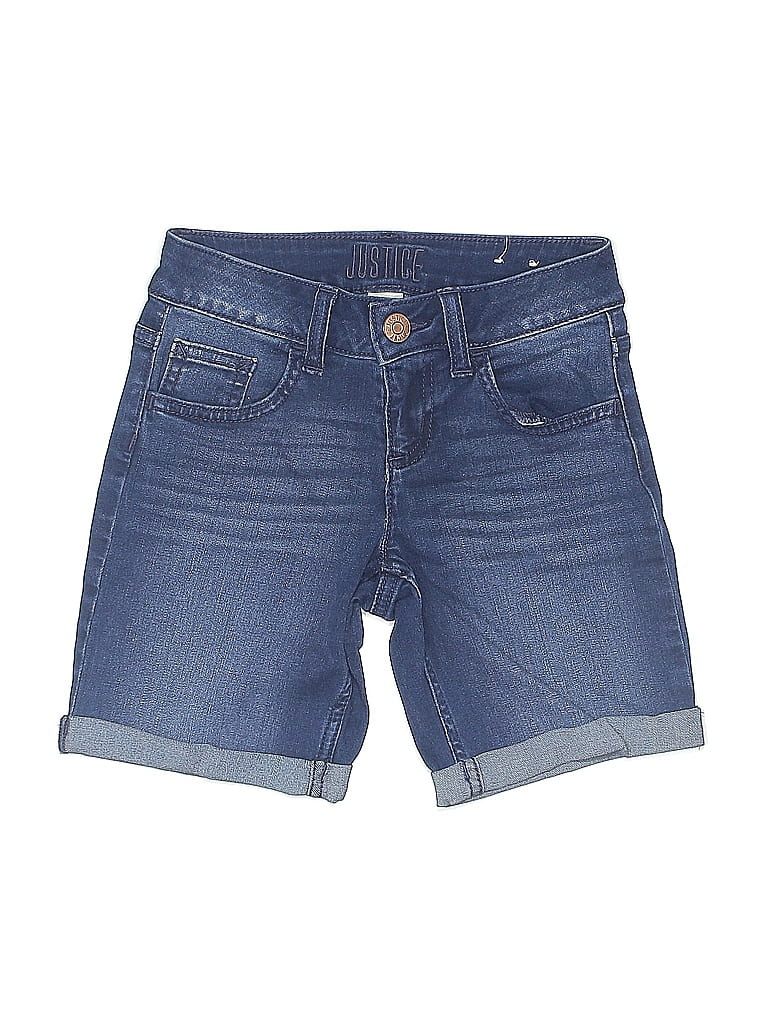 Justice Blue Denim Shorts Size 7 (big kids) - photo 1