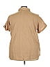 Roaman's Solid Tan Short Sleeve Blouse Size 22 - photo 2
