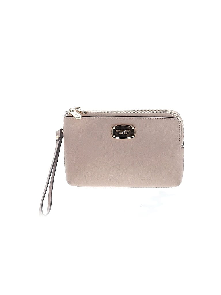 MICHAEL Michael Kors 100% Leather Gray Pink Leather Wristlet One size - photo 1