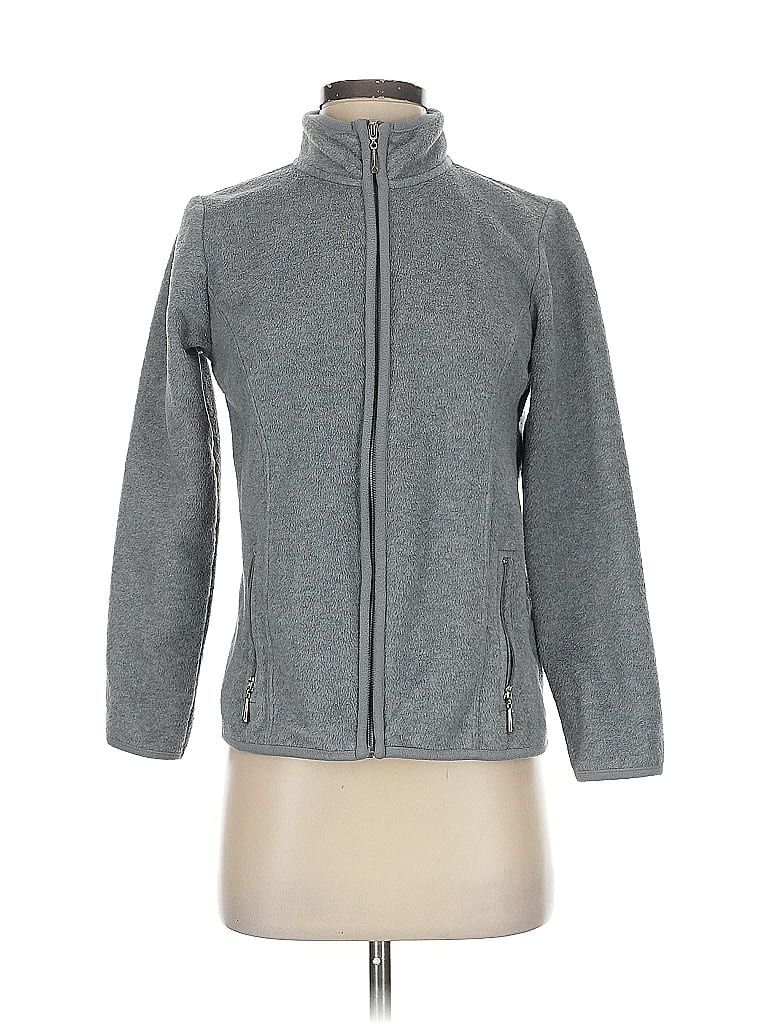 Pre-owned Karen Scott Sport Cardigan Sweater In Gray