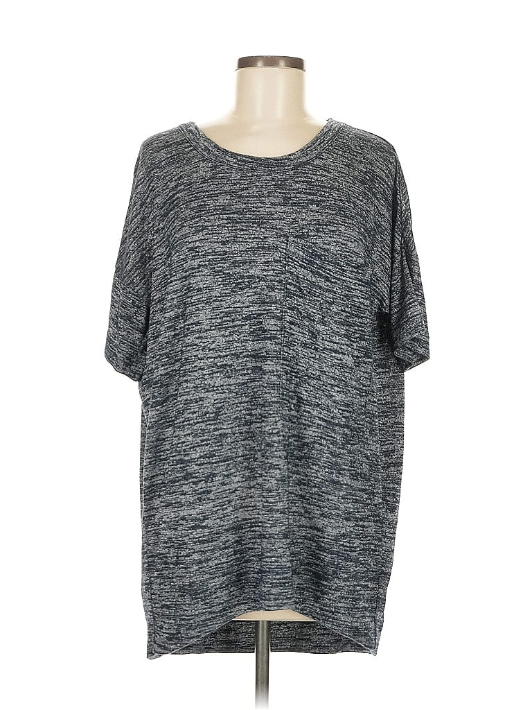Rag & Bone/JEAN Tweed Gray Blue Short Sleeve T-Shirt Size M - photo 1