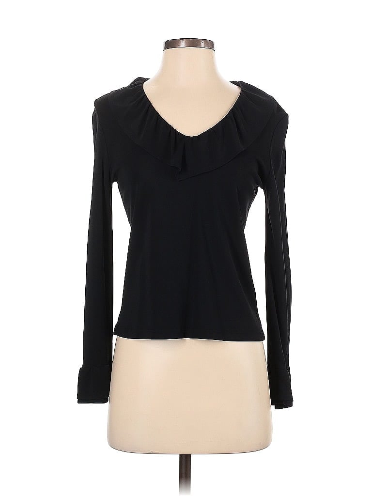 Pre-owned Dkny Long Sleeve Top Black Cowl Neck Tops