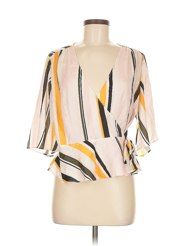 Ava & Aiden 100% Polyester Ivory 3/4 Sleeve Blouse Size M - photo 1