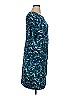 Connected Apparel Print Blue Cocktail Dress Size 16 - photo 4
